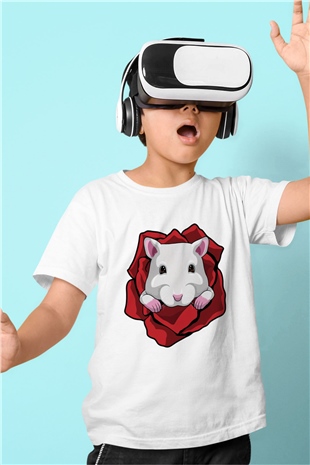 Hamster Beyaz Unisex Çocuk Tişört