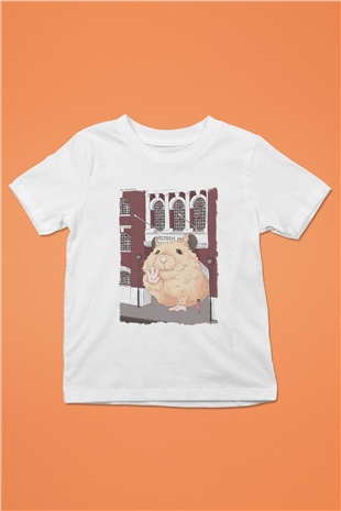 Hamster Beyaz Unisex Çocuk Tişört