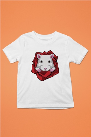 Hamster Beyaz Unisex Çocuk Tişört