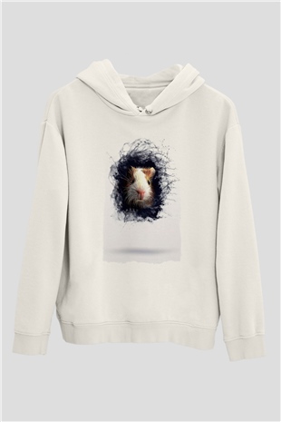 Hamster Beyaz Unisex Hoodie