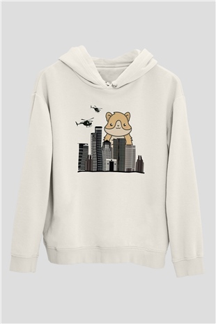 Hamster Beyaz Unisex Hoodie