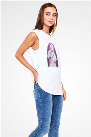 Hamster Beyaz Unisex Kolsuz Tişört