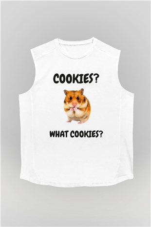 Hamster Beyaz Unisex Kolsuz Tişört