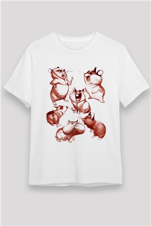 Hamster Beyaz Unisex Tişört T-Shirt - TişörtFabrikası