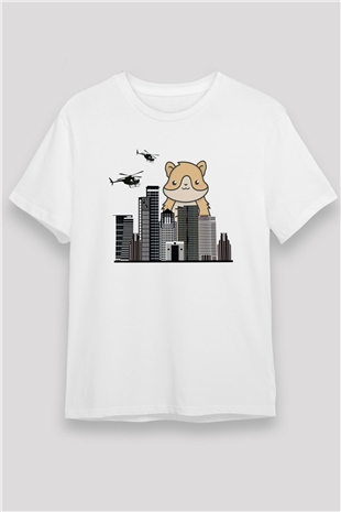 Hamster Beyaz Unisex Tişört T-Shirt - TişörtFabrikası