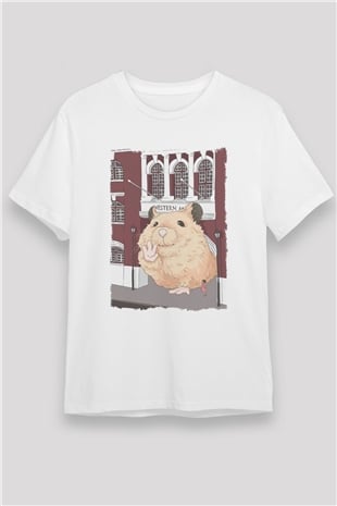 Hamster Beyaz Unisex Tişört T-Shirt - TişörtFabrikası