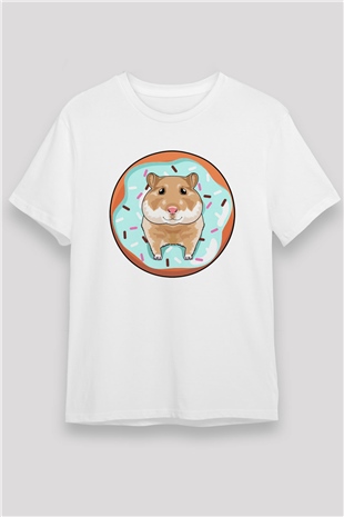 Hamster Beyaz Unisex Tişört T-Shirt - TişörtFabrikası