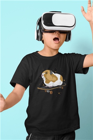 Hamster Siyah Unisex Çocuk Tişört