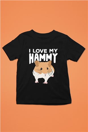 Hamster Siyah Unisex Çocuk Tişört