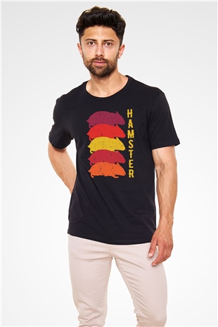 Hamster Siyah Unisex Tişört T-Shirt - TişörtFabrikası