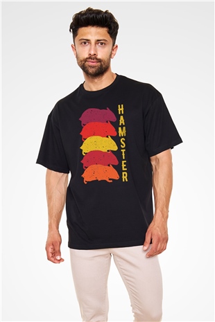 Hamster Siyah Oversize Tişört Oversize T-shirt - TişörtFabrikası