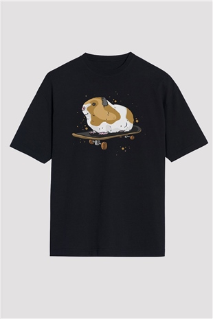 Hamster Siyah Oversize Tişört Oversize T-shirt - TişörtFabrikası