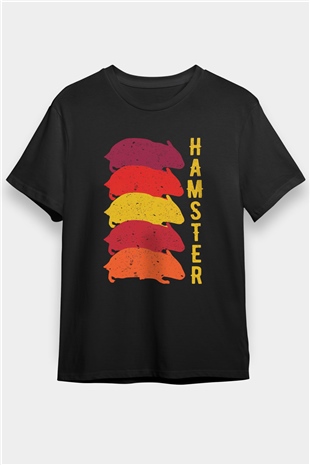 Hamster Siyah Unisex Tişört T-Shirt - TişörtFabrikası