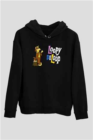 Hanna-Barbera Siyah Unisex Hoodie