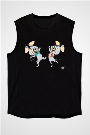 Hanna-Barbera Siyah Unisex Kolsuz Tişört