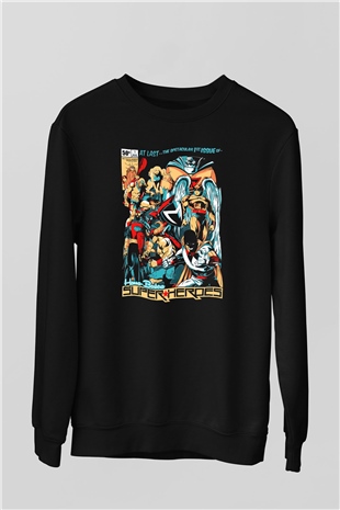 Hanna-Barbera Siyah Unisex  Sweatshirt