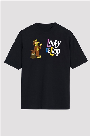 Hanna-Barbera Siyah Oversize Tişört