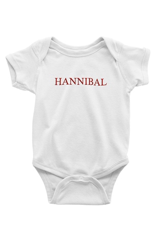 Hannibal Baskılı Beyaz Unisex Bebek Body - Zıbın