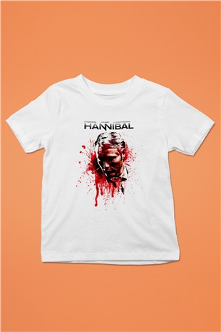 Hannibal Baskılı Beyaz Unisex Çocuk Tişört