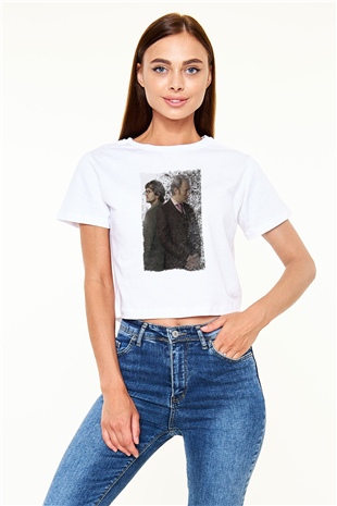 Hannibal Beyaz  Crop Top Tişört