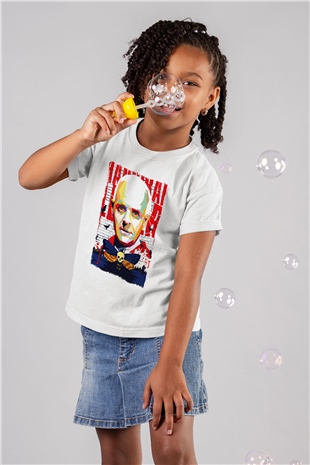 Hannibal Beyaz Unisex Çocuk Tişört
