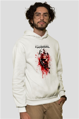 Hannibal Beyaz Unisex Hoodie