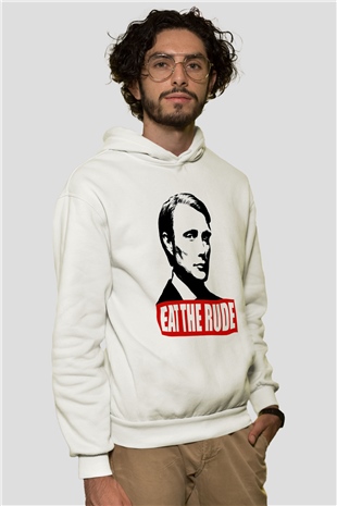 Hannibal Beyaz Unisex Hoodie