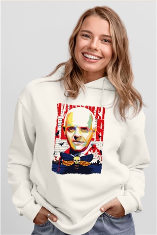 Hannibal Beyaz Unisex Hoodie