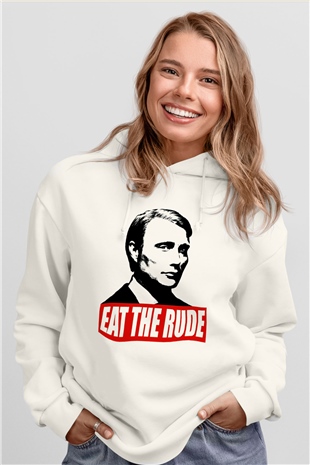 Hannibal Beyaz Unisex Hoodie