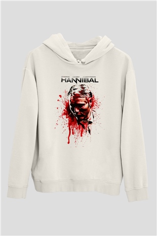Hannibal Beyaz Unisex Hoodie