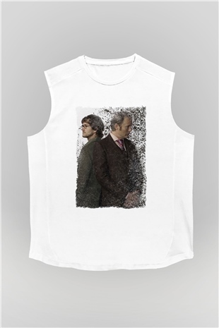 Hannibal Beyaz Unisex Kolsuz Tişört