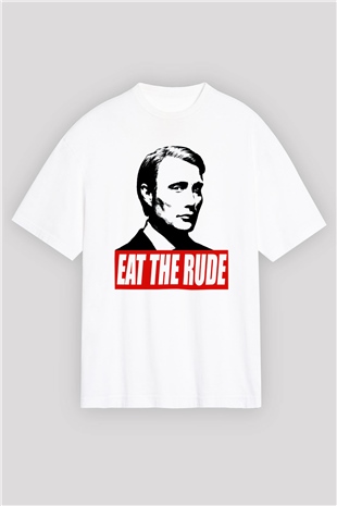 Hannibal Beyaz Unisex Oversize Tişört T-Shirt