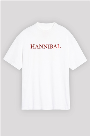 Hannibal Beyaz Unisex Oversize Tişört T-Shirt