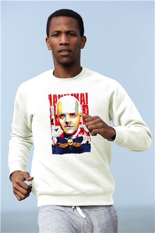 Hannibal Beyaz Unisex Sweatshirt