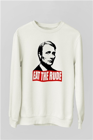 Hannibal Beyaz Unisex Sweatshirt