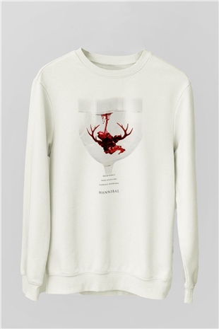 Hannibal Beyaz Unisex Sweatshirt