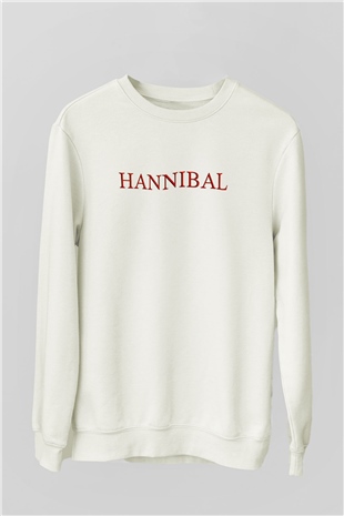 Hannibal Beyaz Unisex Sweatshirt