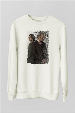 Hannibal Beyaz Unisex Sweatshirt
