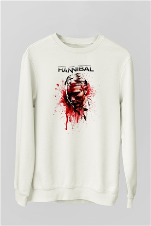 Hannibal Beyaz Unisex Sweatshirt