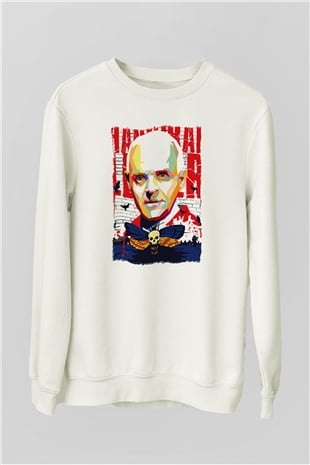Hannibal Beyaz Unisex Sweatshirt