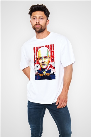 Hannibal Beyaz Oversize Tişört Oversize T-shirt