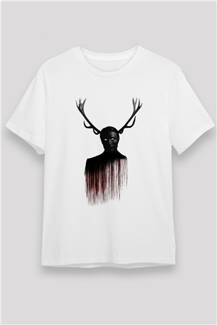 Hannibal Beyaz Unisex Tişört T-Shirt