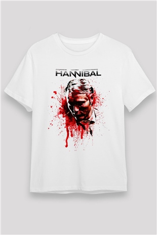 Hannibal Beyaz Unisex Tişört T-Shirt