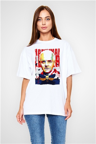 Hannibal Beyaz Oversize Tişört Oversize T-shirt