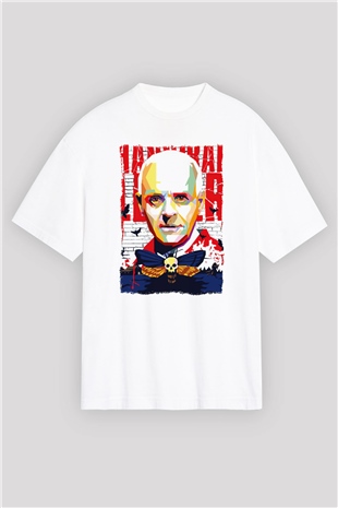 Hannibal Beyaz Oversize Tişört Oversize T-shirt