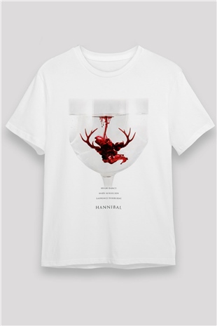 Hannibal Beyaz Unisex Tişört T-Shirt