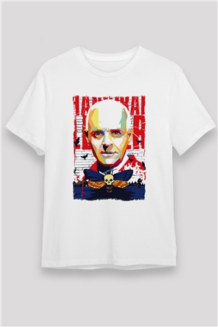 Hannibal Beyaz Unisex Tişört T-Shirt