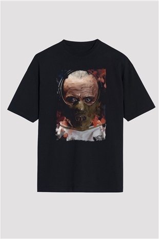 Hannibal Siyah Oversize Tişört Oversize T-shirt