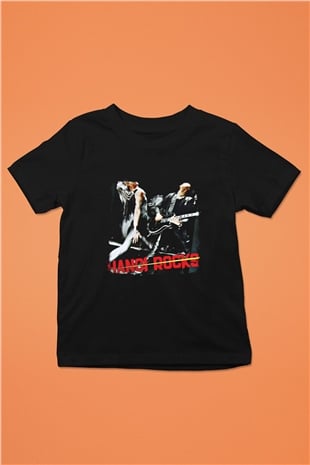 Hanoi Rocks Baskılı Unisex Siyah Çocuk Tişört