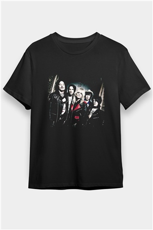 Hanoi Rocks Baskılı Unisex Siyah Tişört